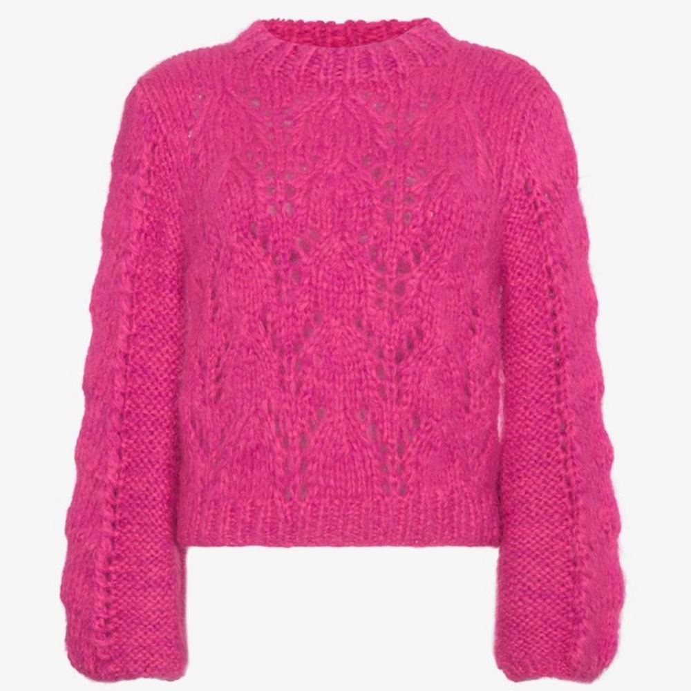 Ganni Julliard Mohair sweater in pink, XS, NWOT